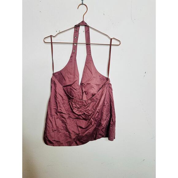 TIBI Purple Pink Dusty Hue Halter Neckline Snap Closure Halter Top size 8 - Picture 4 of 10